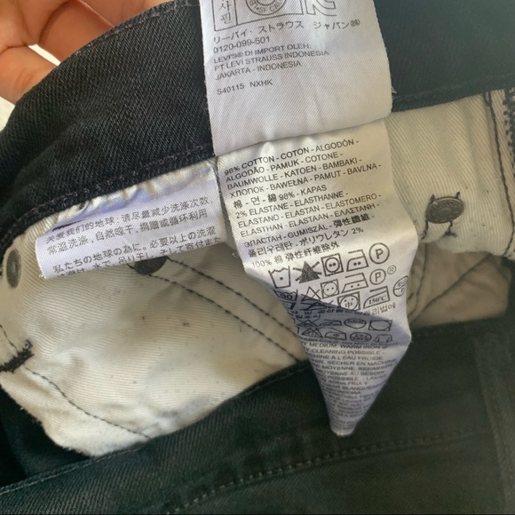 3/$30 Levi’s Men’s 513 Black Slim Straight Jeans - Picture 7 of 8